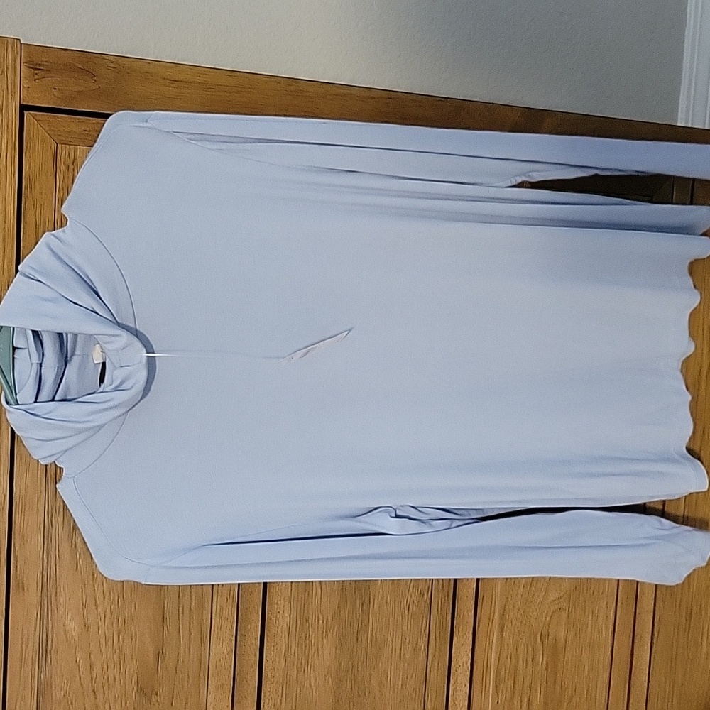 LOFT Soft Blue Cowl Neck Top
